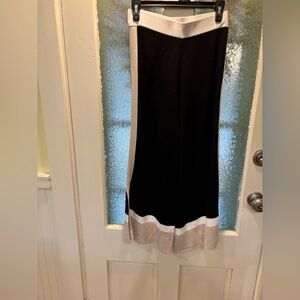 Joseph Ribkoff Black,Cream &Tan  Colorblock Jersey Knit Wide Leg Pants